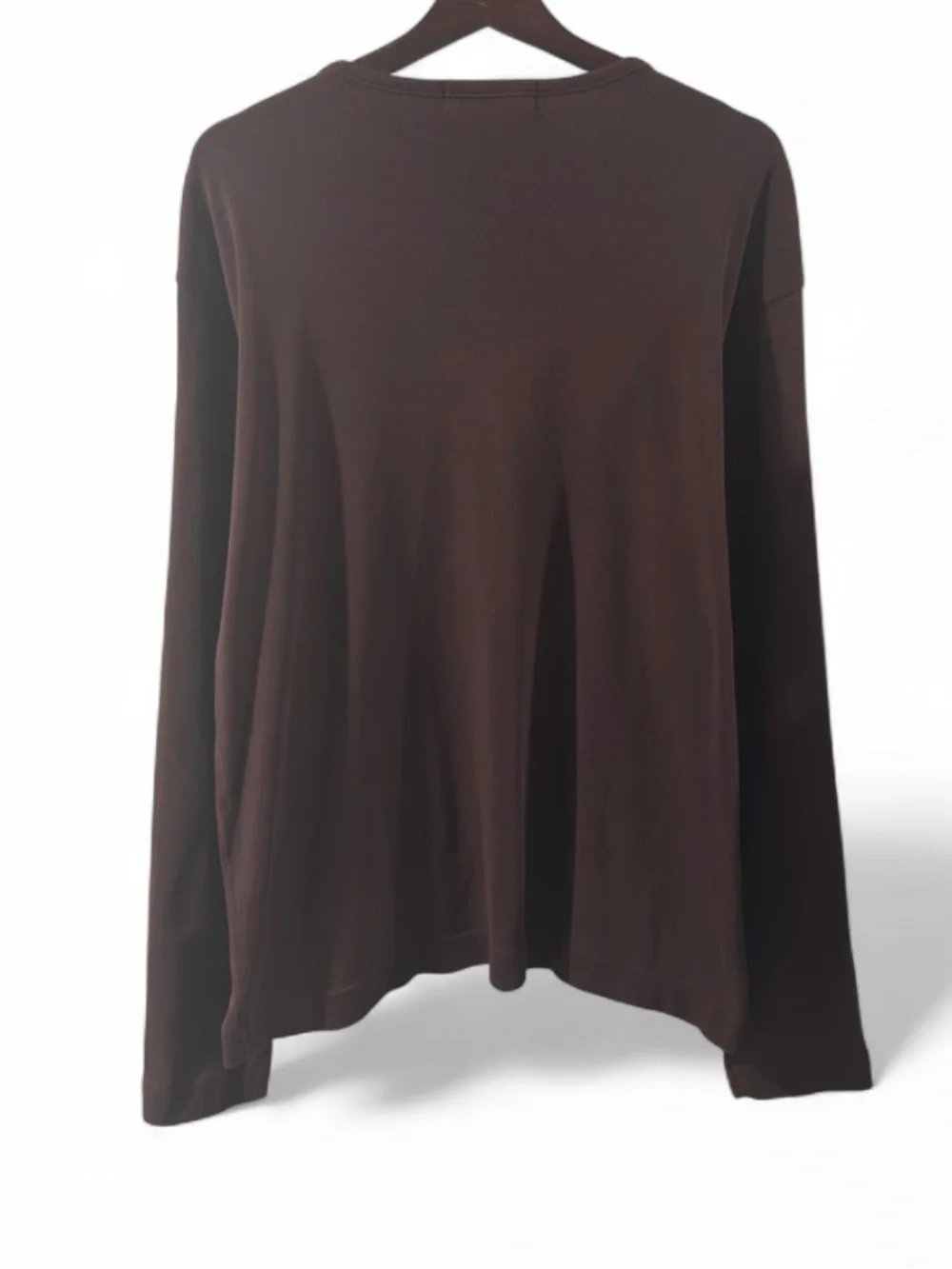 VTG Y2K Banana Republic Burgundy V-Neck Ribbed Long Sleeve Top Size Men’s Large